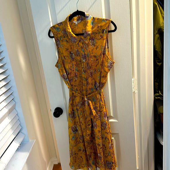 Nanette Lepore Dresses & Skirts - Nanette Lepore pintuck sleeveless marigold dress